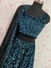 Blue velvet lehnga - kasumi.in